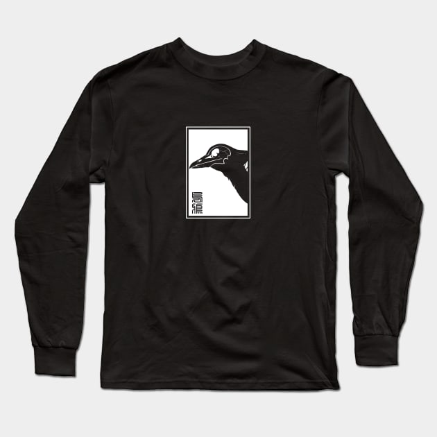 Raven Skull Long Sleeve T-Shirt by Triggerplug